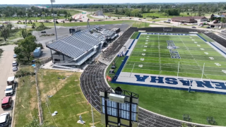 menasha calder stadium tornado damage