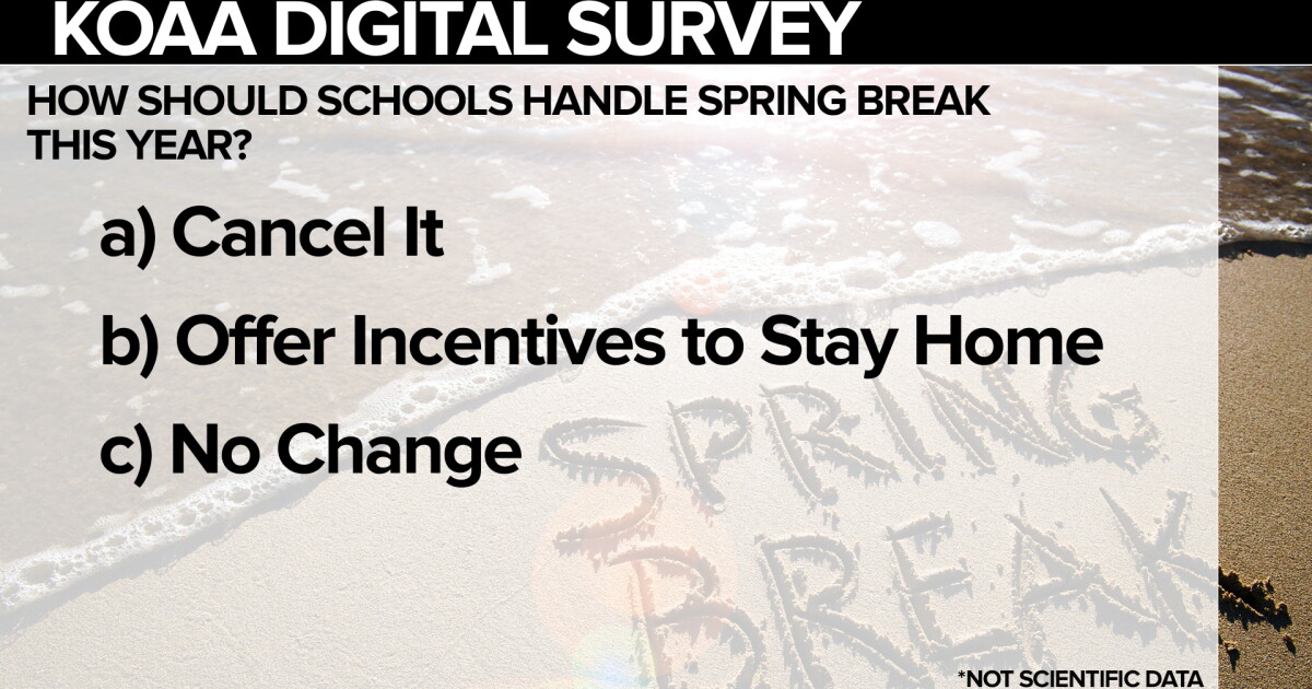 KOAA Survey How should schools handle spring break this year?