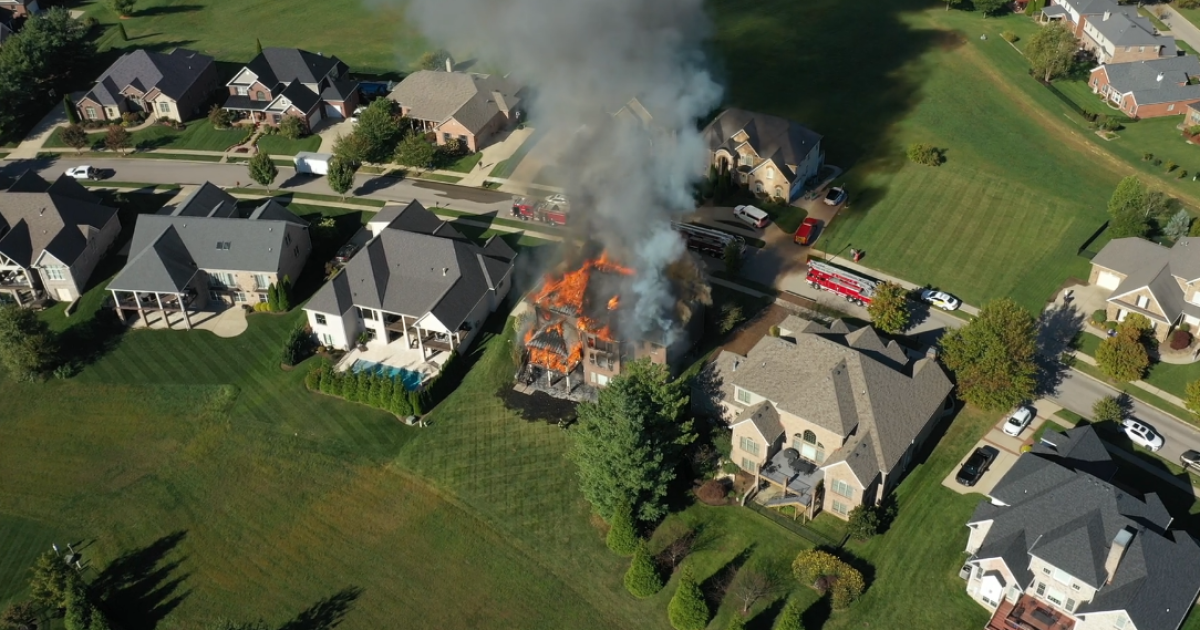 No injuries reported in massive Lexington house fire on Grassland Park