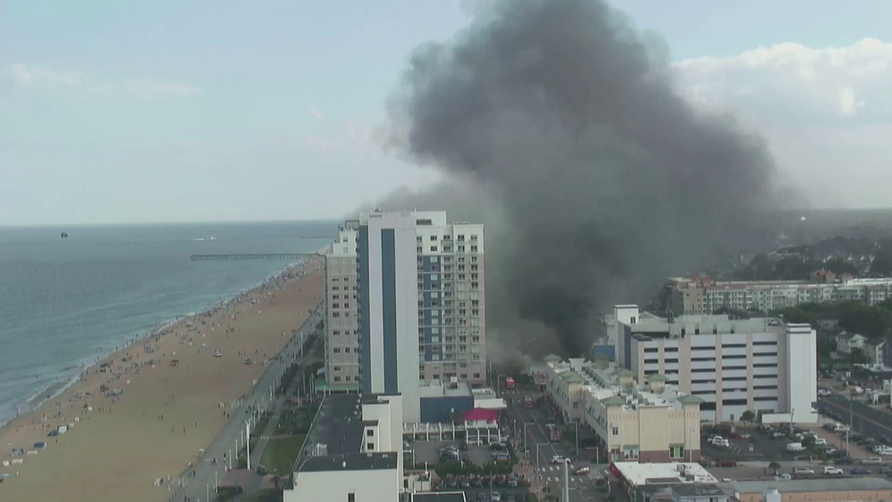 75+ firefighters put out 3-alarm fire along Atlantic Avenue in Virginia Beach