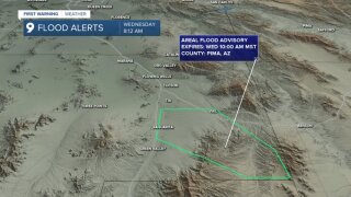 The National Weather Service issued a Flood Advisory Wednesday for parts of Pima County. 