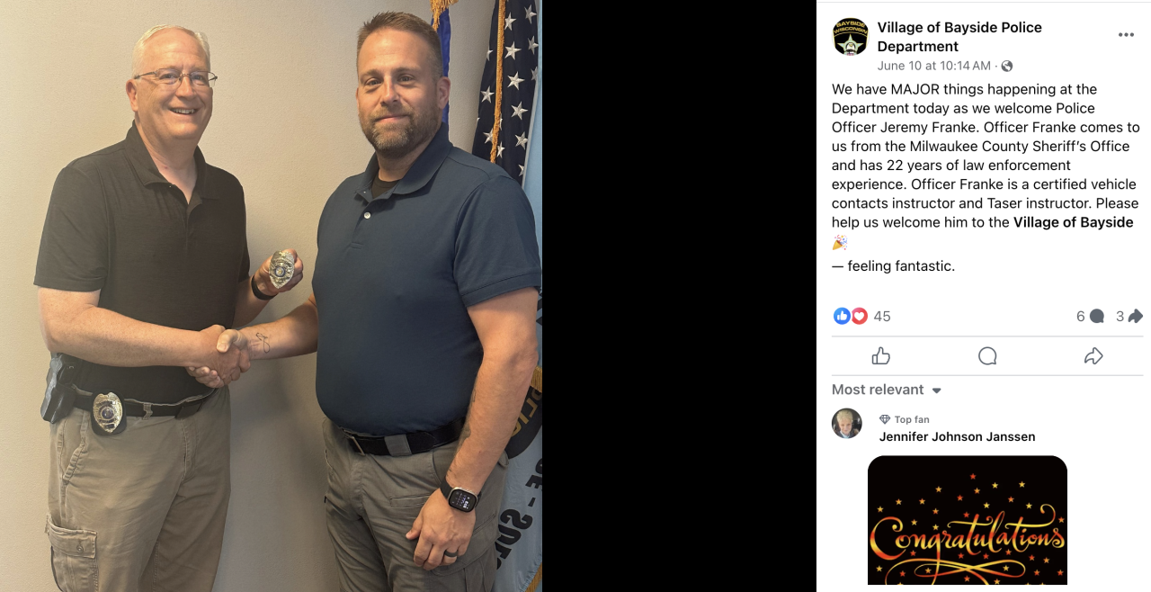 Bayside PD Facebook Post.png