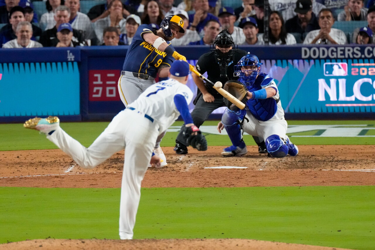 APTOPIX NLCS Brewers Dodgers Baseball