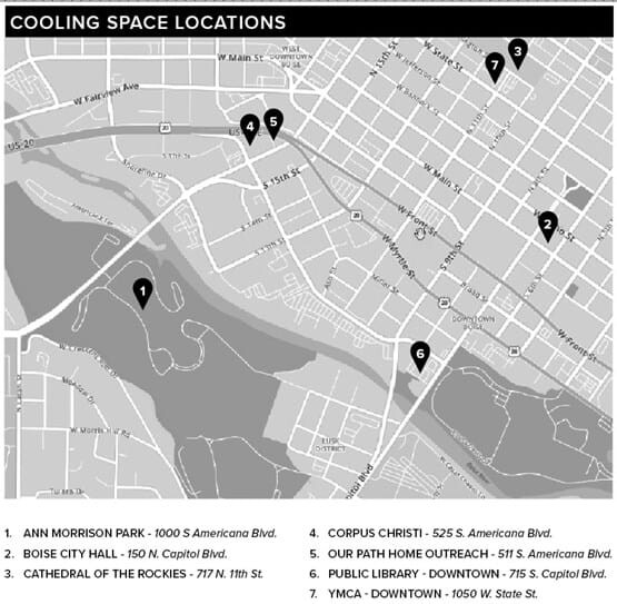 cooling locations, Summer 2022