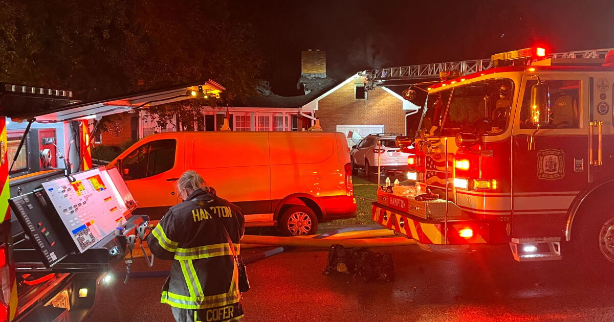 Hampton Fire Captain gives update after part of Hampton home engulfed in flames - Vimarsana News