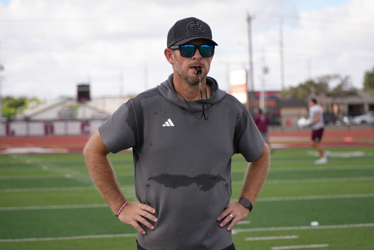 Calallen football head coach Charlie Reeve