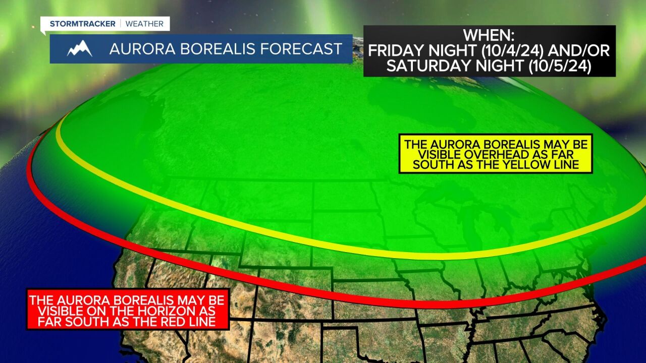 Aurora Borealis may be visible across Montana this weekend