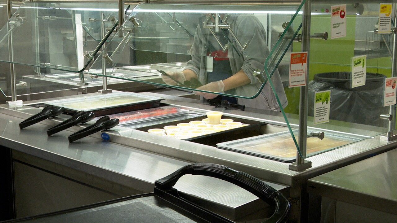 Central Elementary School lunch buffet