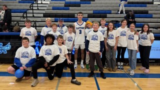 Ethan Waldo with the Raptor Rebound Club