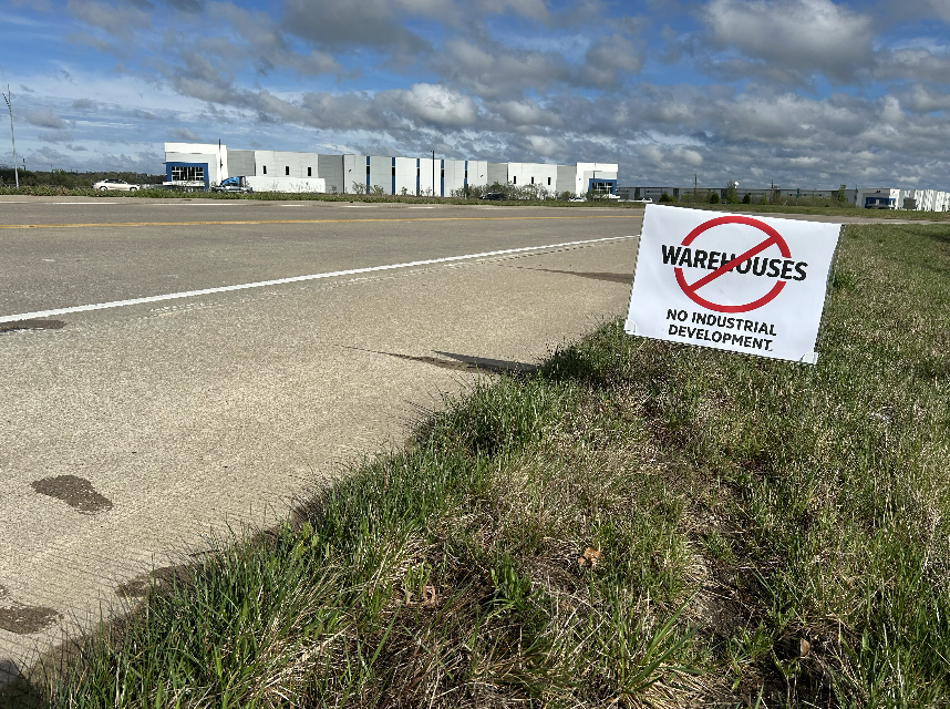 No Warehouses Sign Belton