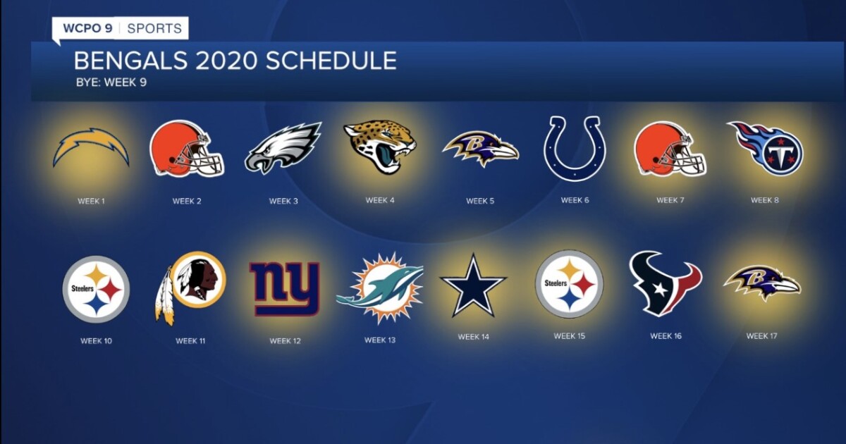 Bengals release 2020 NFL schedule Bengals release 2020 NFL schedule