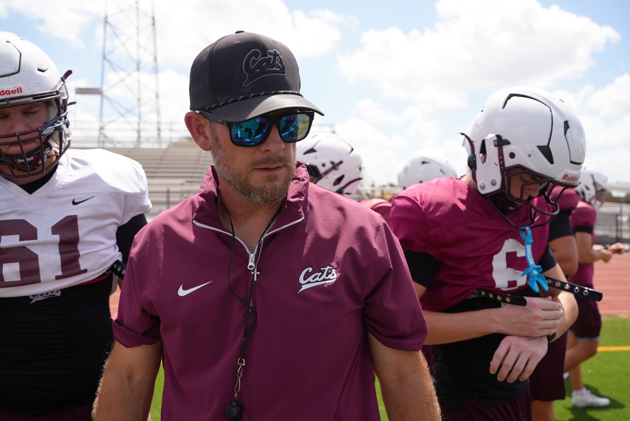Calallen football head coach Charlie Reeve