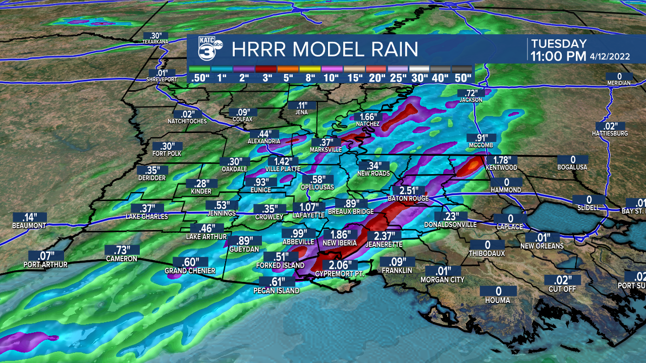 Extended HRRR Accumulation Acadiana.png