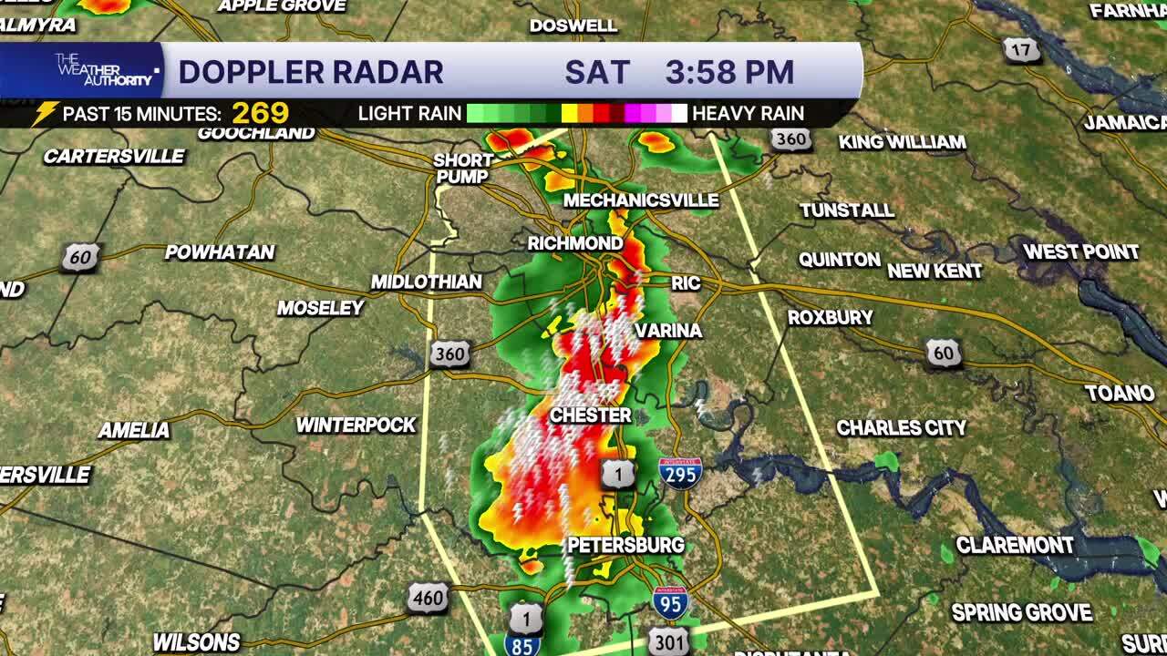 Storms on Saturday, July 19, 2026