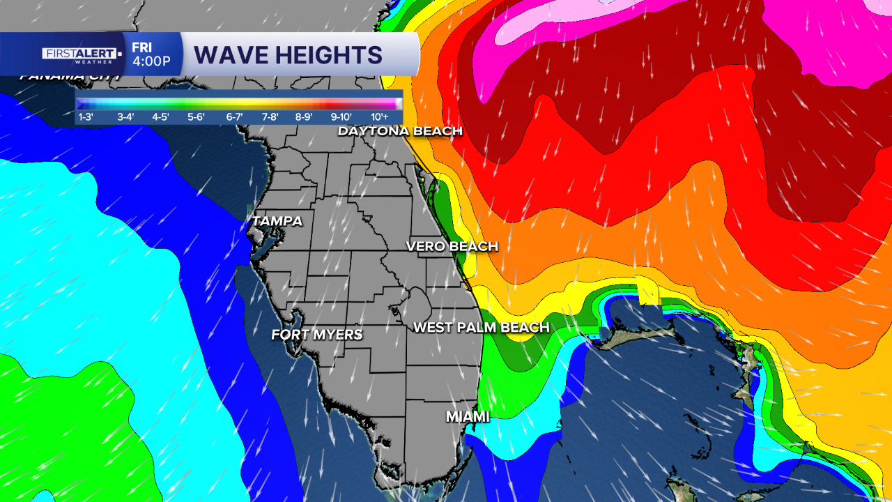 Wave heights Sept. 23, 2026