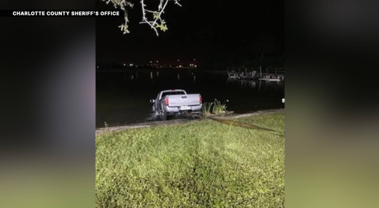 In 2021, a Charlotte County detention officer saw a pickup truck sinking in a pond outside the jail