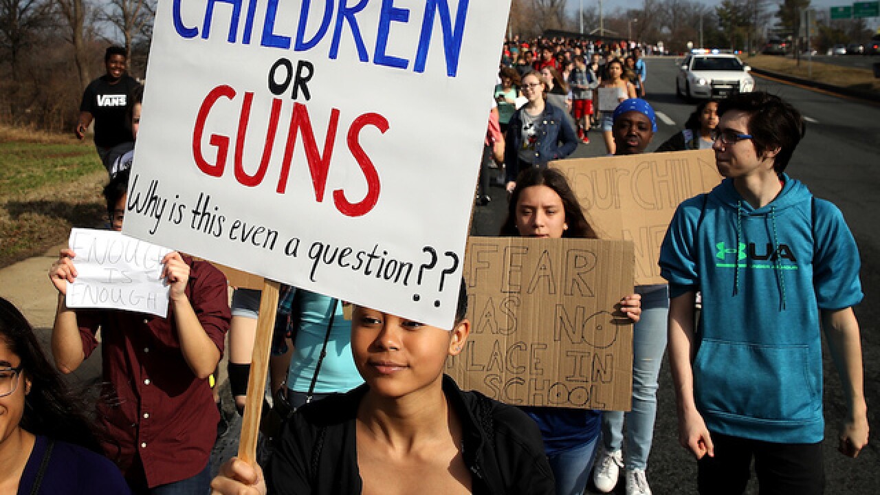 Florida massacre survivors chant 'vote them out' as other students walk out in solidarity