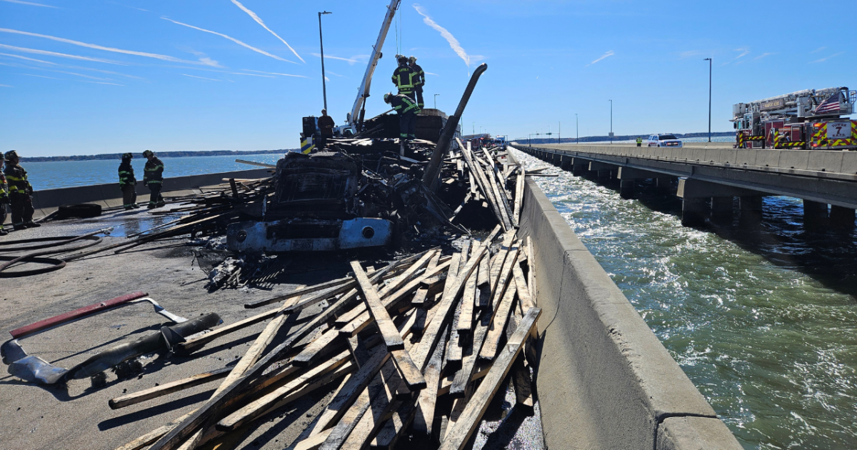 Truck driver charged after fiery crash on Virginia bridge tunnel