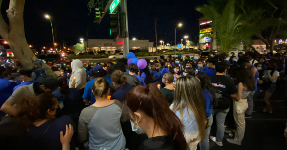 Vigil held for 2 Vegas teens struck, killed by suspected DUI driver