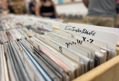Vinyl records at Rust & Wax record store in West Palm Beach. April 20, 2024.png