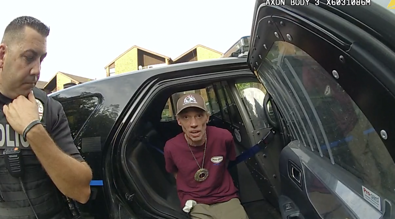 Screenshot of Andrew Kay from St. Bernard police body camera video