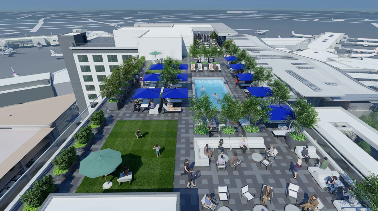 BNA hotel rooftop pool