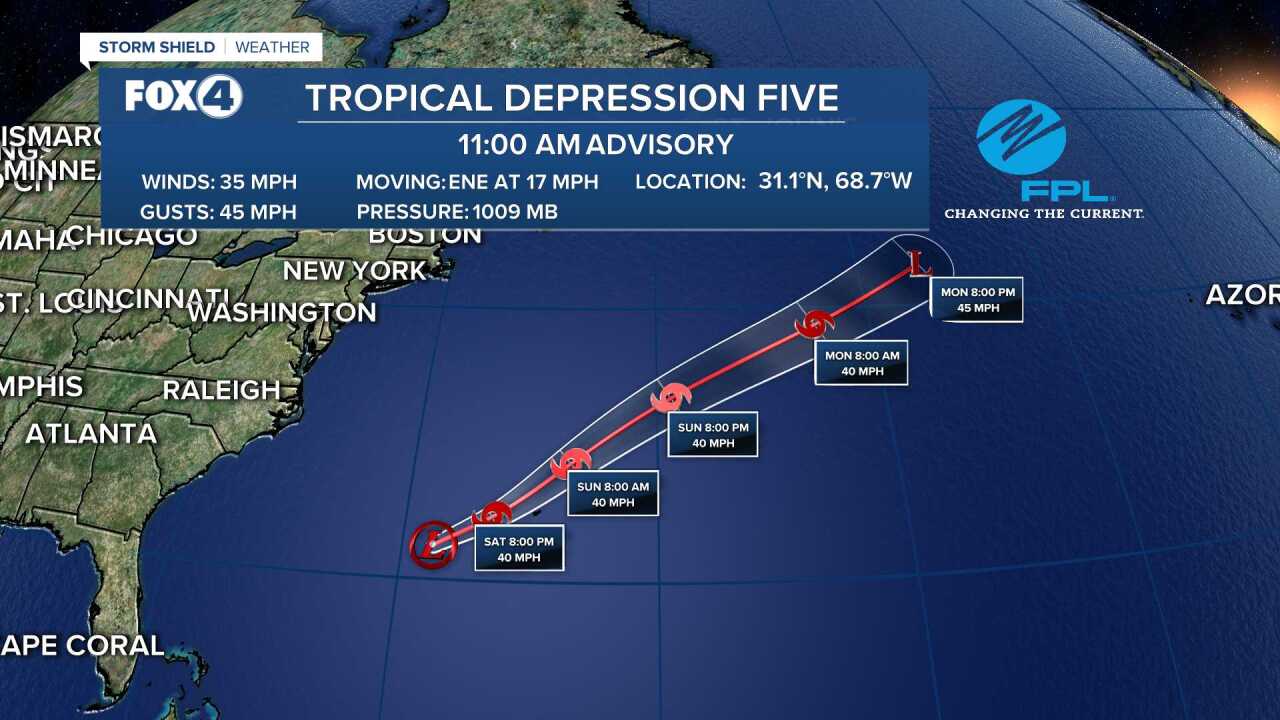 Tropical Depression #5 Forms in the Atlantic...no threat ...