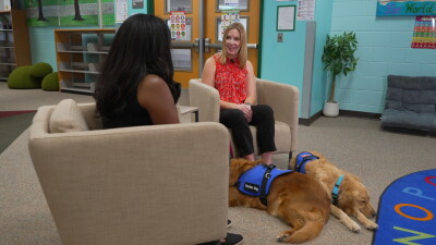 With furry helpers on hand, Lowry Elementary School prepares to welcome students back to school 