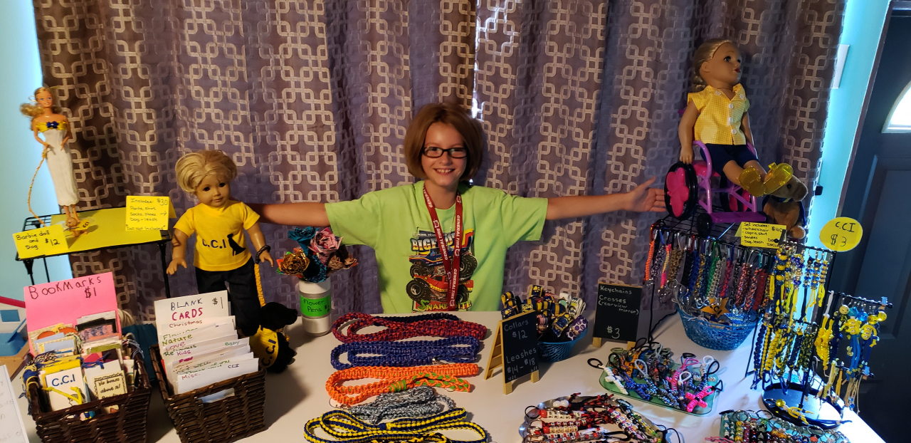 Eight-year-old raises money for service dogs