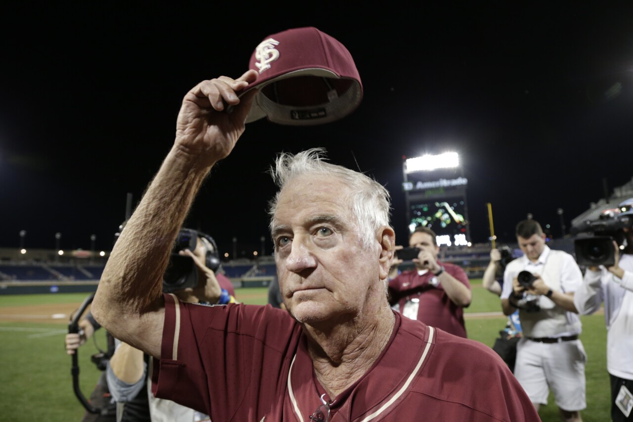 Florida State Seminoles head baseball coach Mike Martin says goodbye after losing at 2019 College World Series