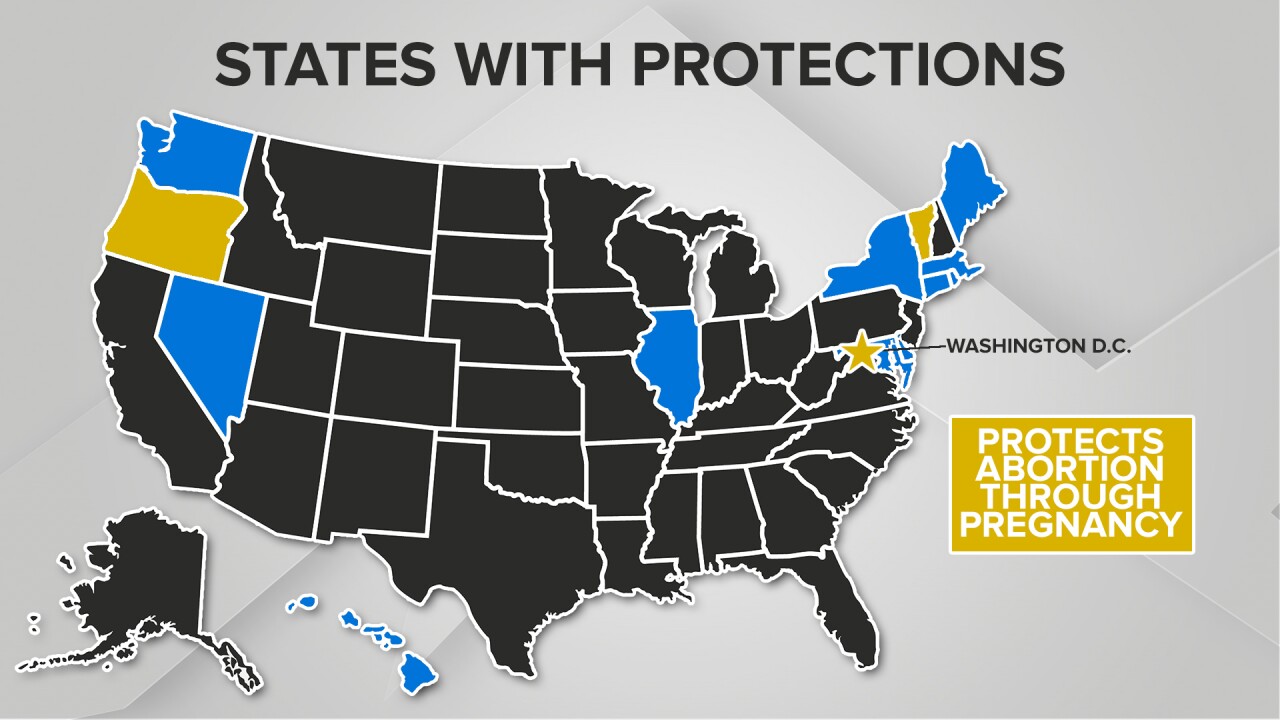 States with abortion protections