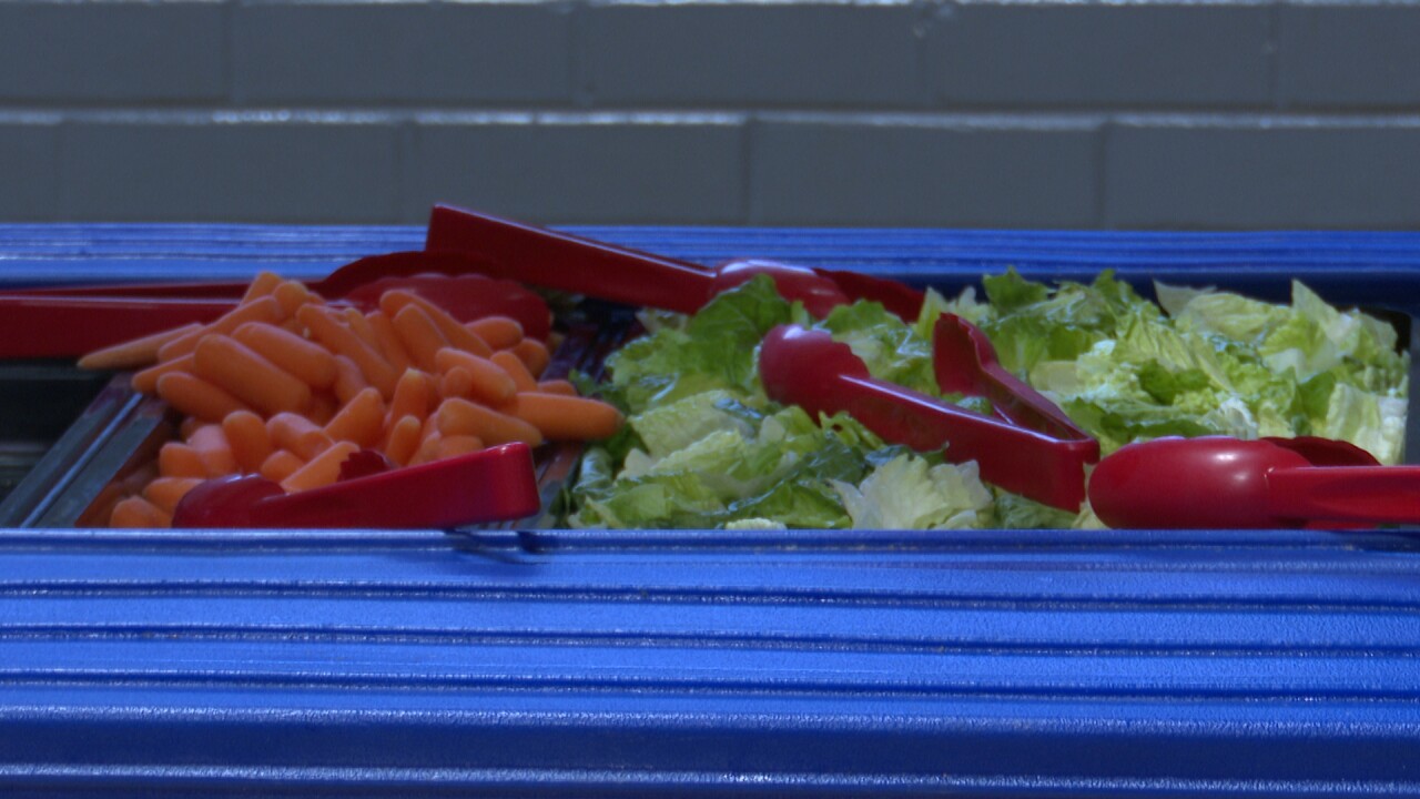 Salad bar at a Billings school
