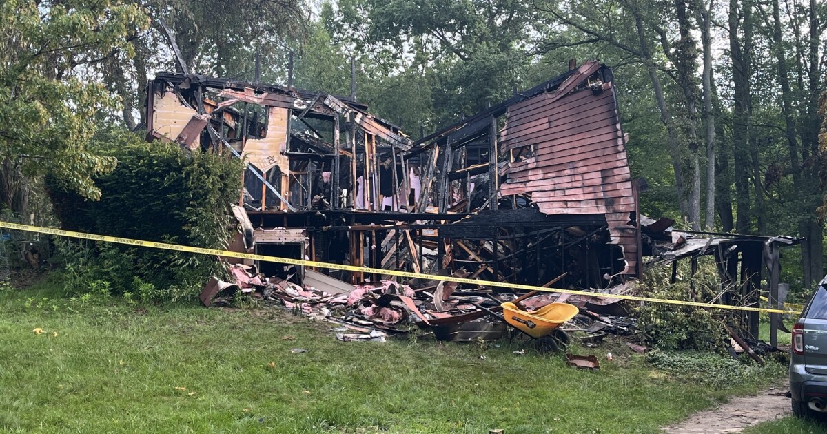 Man hospitalized after house fire near Campau Lake in Caledonia