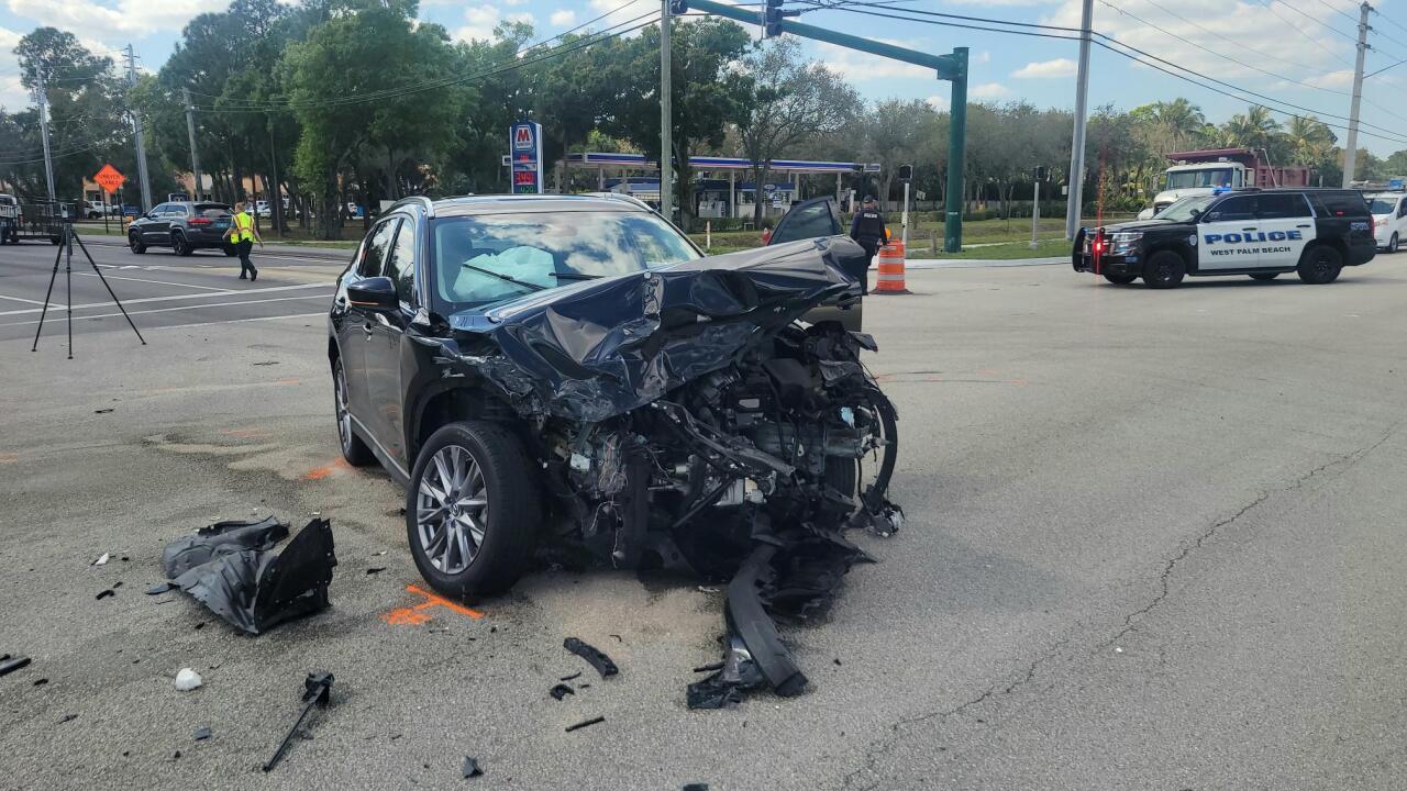 Crash involving a Mazda SUB in West Palm Beach on Feb. 26, 2024..jpg