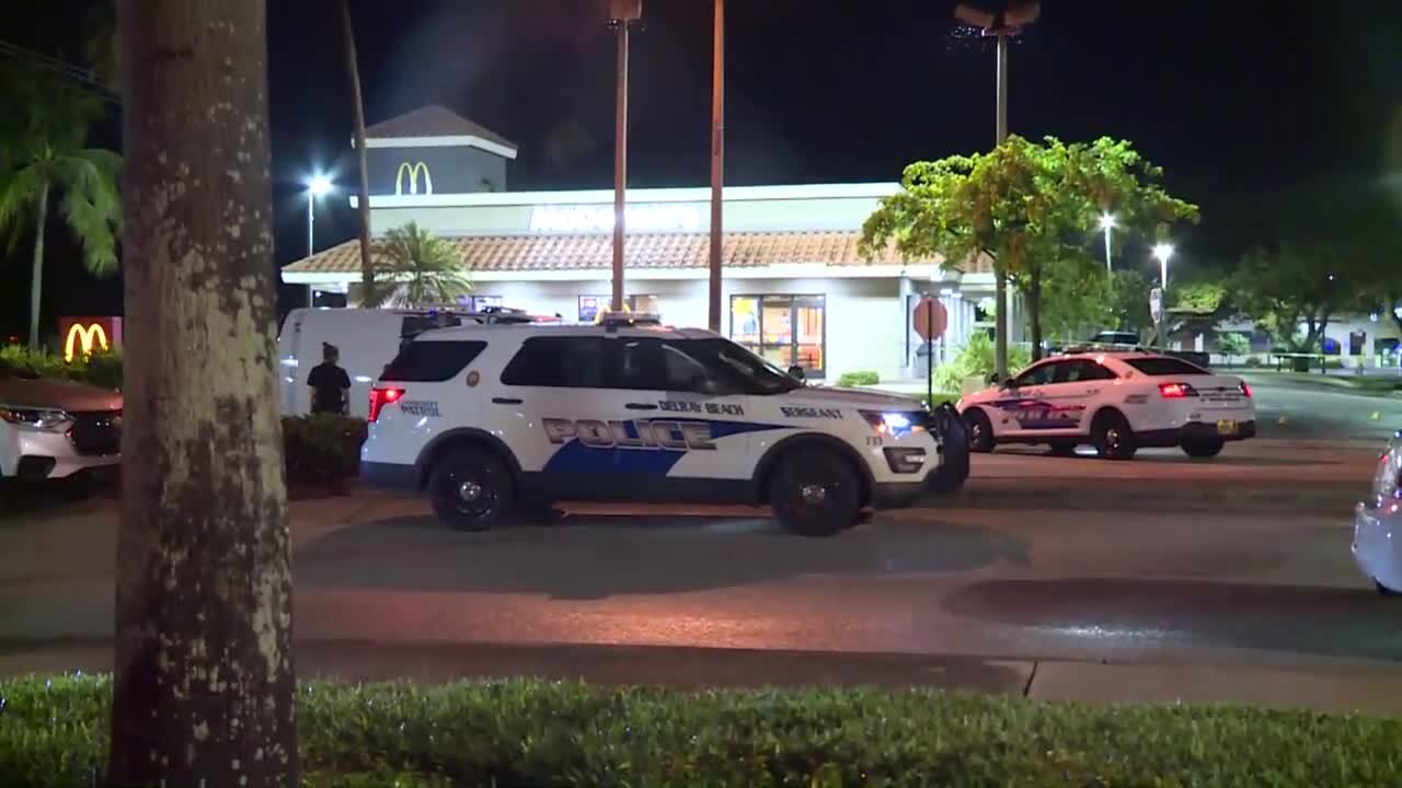 scene of shooting outside McDonald's in Delray Beach, June 17, 2021