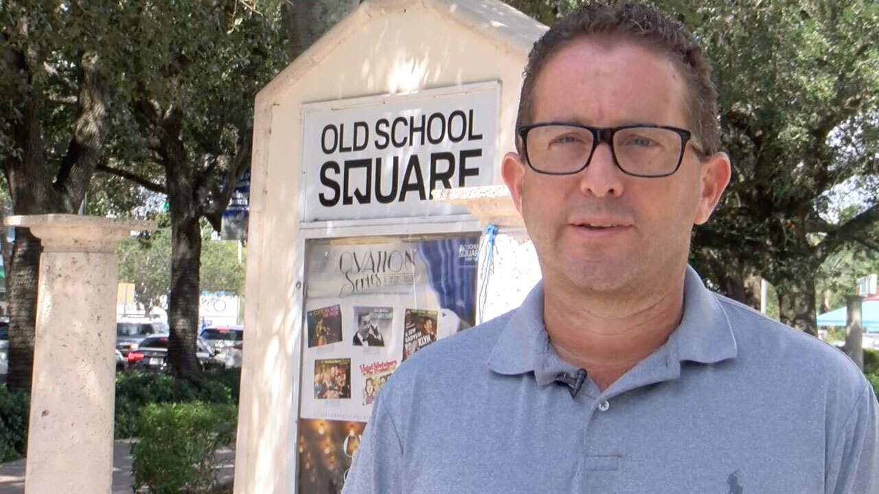 Delray Beach Commissioner Adam Frankel speaks about Old School Square