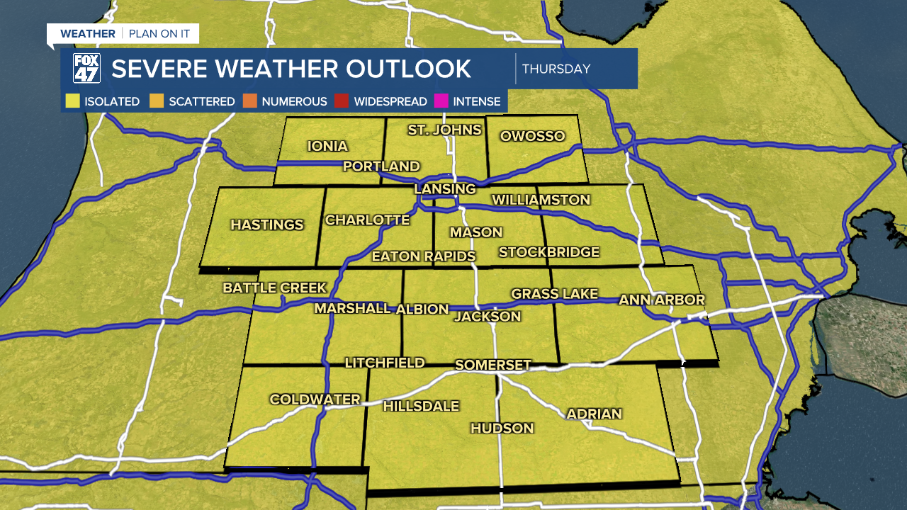 Marginal risk for severe thunderstorms