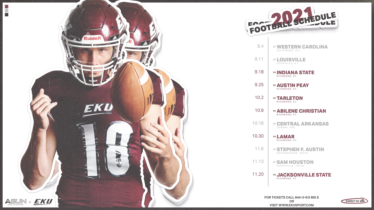 EKU Football releases 2021 schedule with new look EKU Football releases 2021 schedule with new look