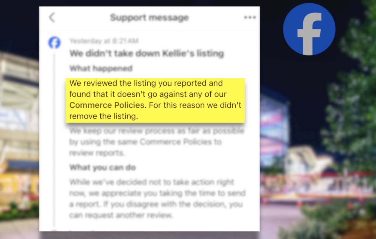 Facebook listing review
