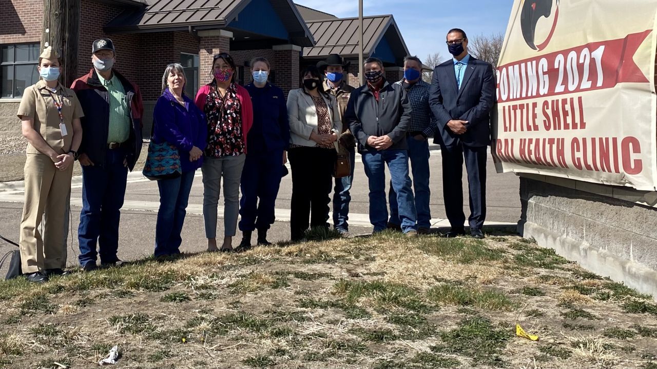 IHS acting director Elizabeth Fowler visited the Little Shell Tribal Health Clinic
