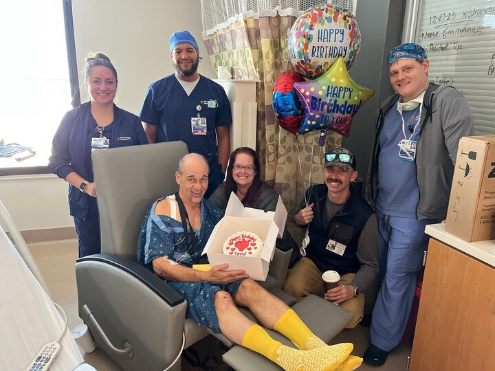 Overlee celebrated his 64th birthday HCA Florida Brandon Hospital