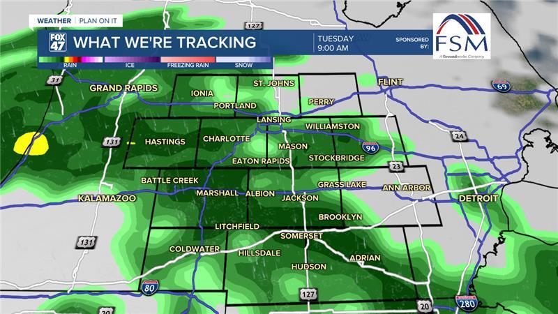 Rain showers advance through our neighborhoods Tuesday during the first half of the day turning scattered in the afternoon hours