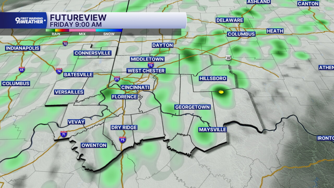 Friday morning rainfall