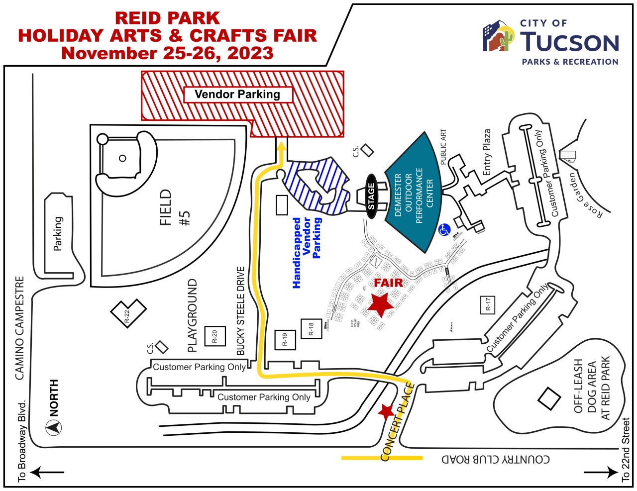 Arts and Crafts Fair Location Map Tucson's Holiday Arts & Crafts Fair