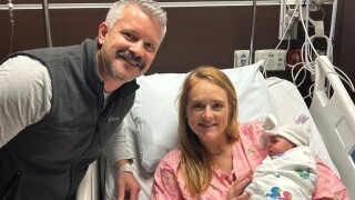 Baby born at 12:01 a.m. New Year's Day at AdventHealth Shawnee Mission