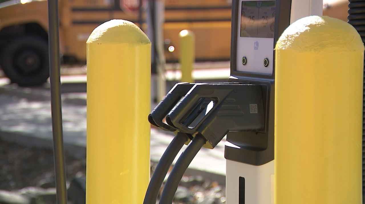 Denver Public Schools EV charging station