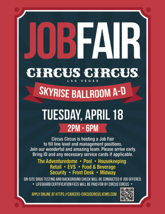 Circus Circus April 18 job fair