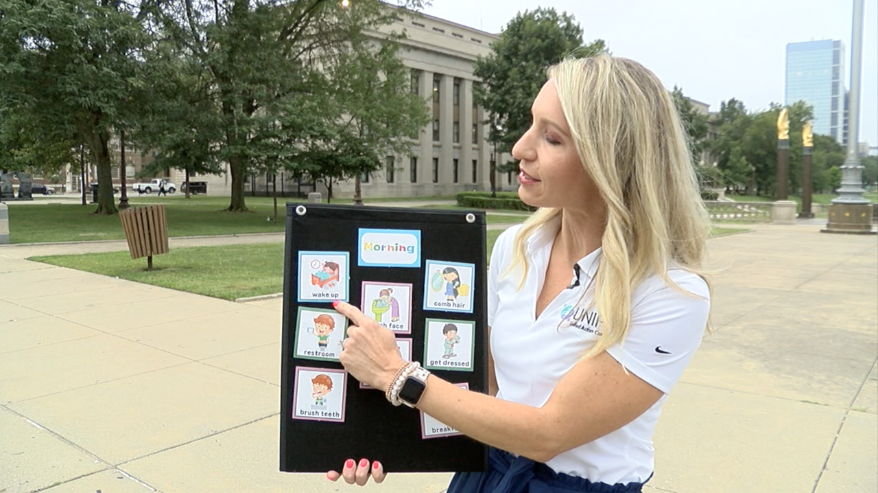 Dr. Hartley demonstrates benefits of a picture schedule