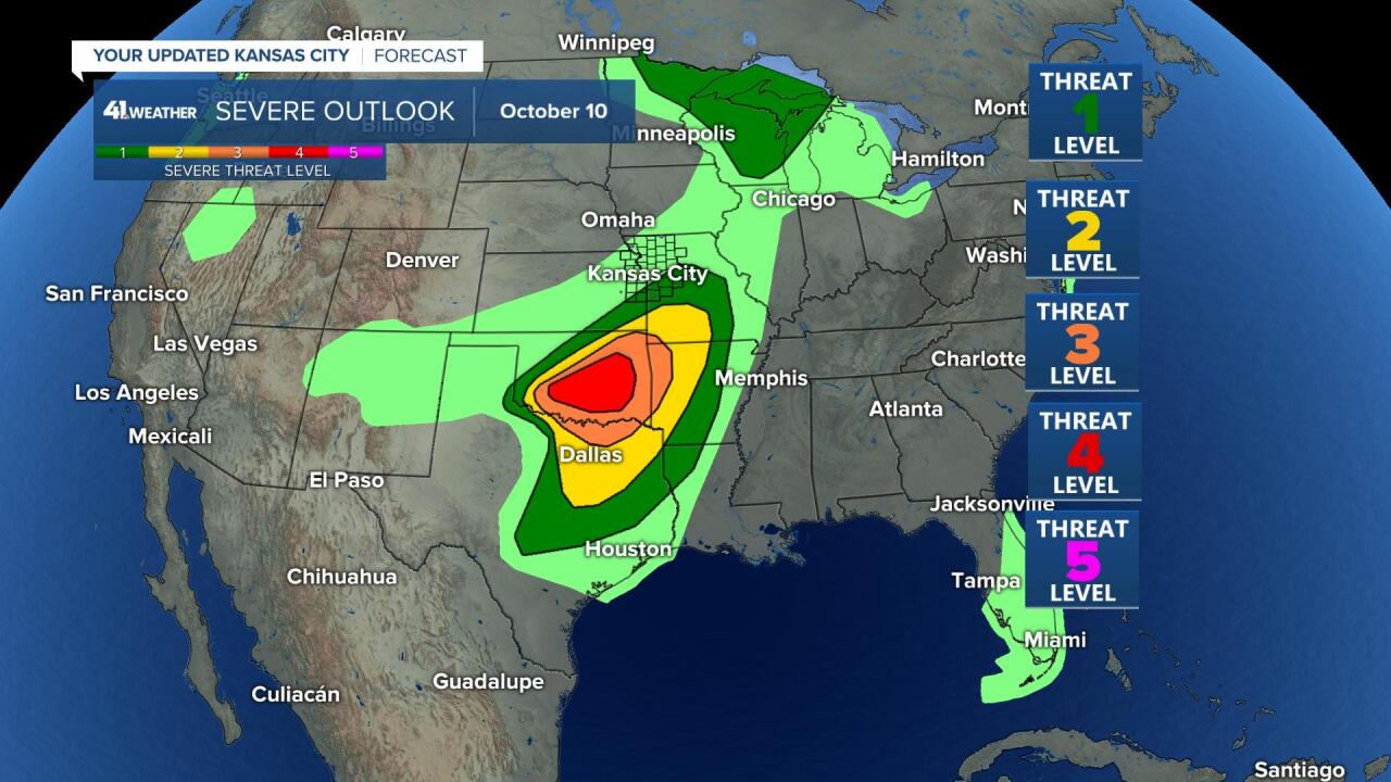 Level 4 Severe Weather Risk Today