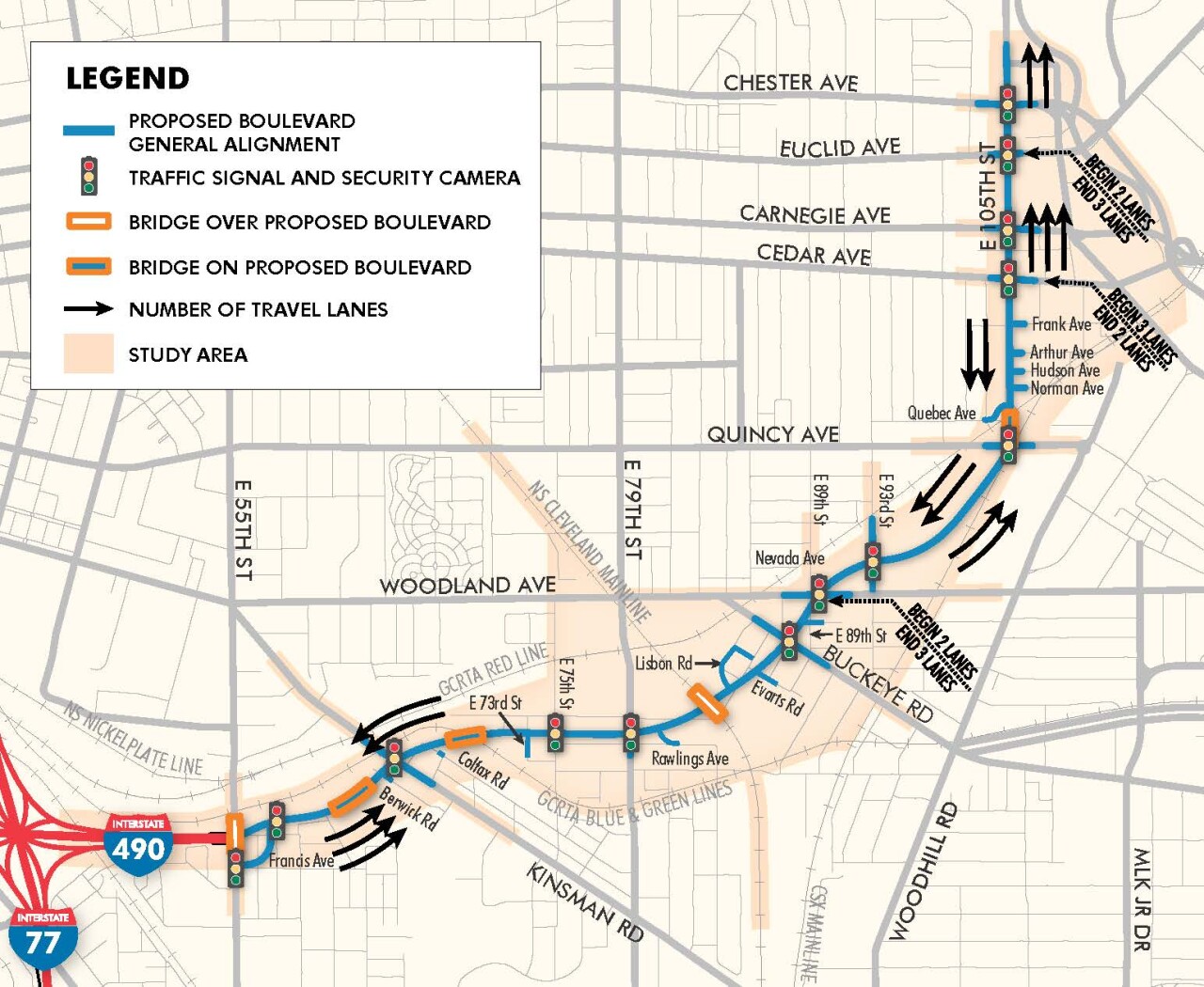 Map of opporunity corridor
